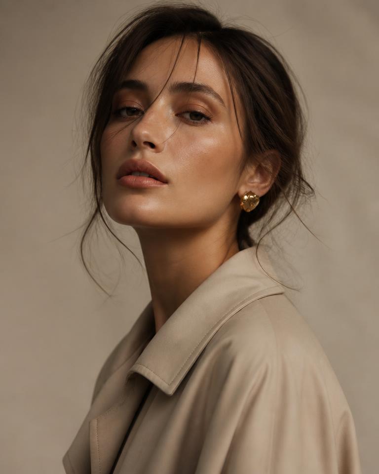 Editorial portrait look generated with xPic